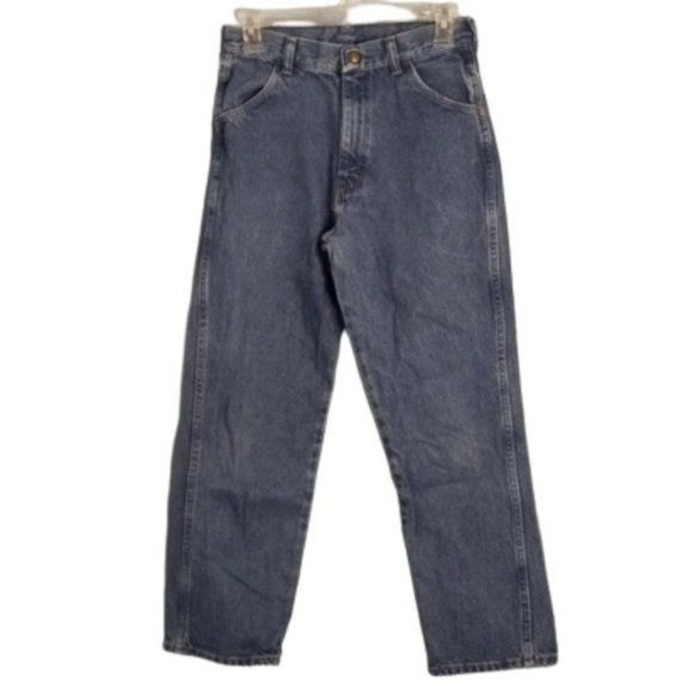 Rustler Size 16 Reg 27x28 Jeans Boys Mens Regular Fit Denim Blue Straight Leg